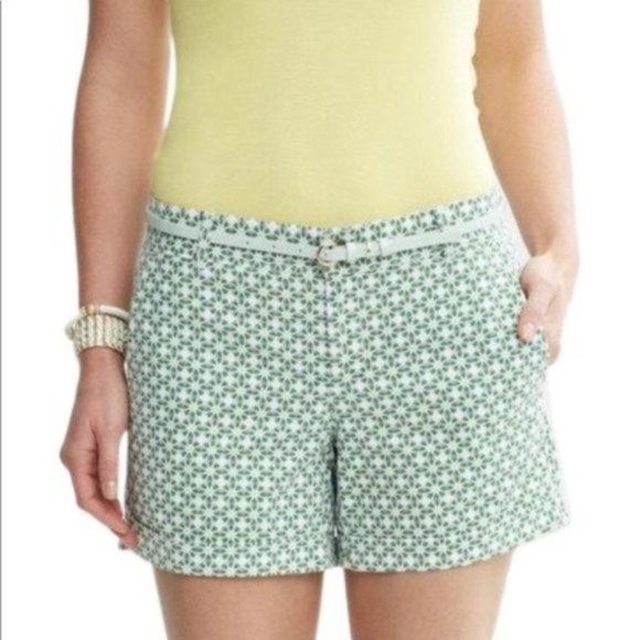 Banana Republic Pants - Banana Republic Shamrock Print Bermuda Sho…